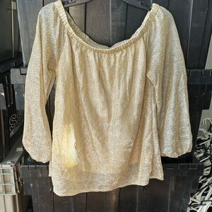 Daytrip metallic off shoulder top